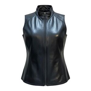 Tail Tech Women’s Snake Print Zip Up Black Performance Golf Vest Size Medium
